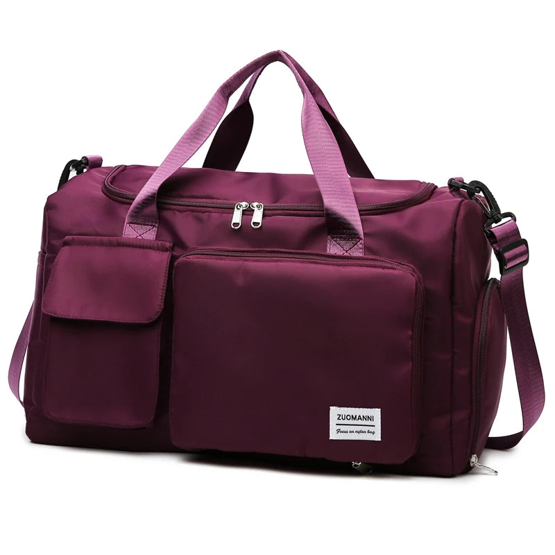 Large Capacity Weekender Travel Bag for Women | Carry-On Duffle with Shoe Compartment