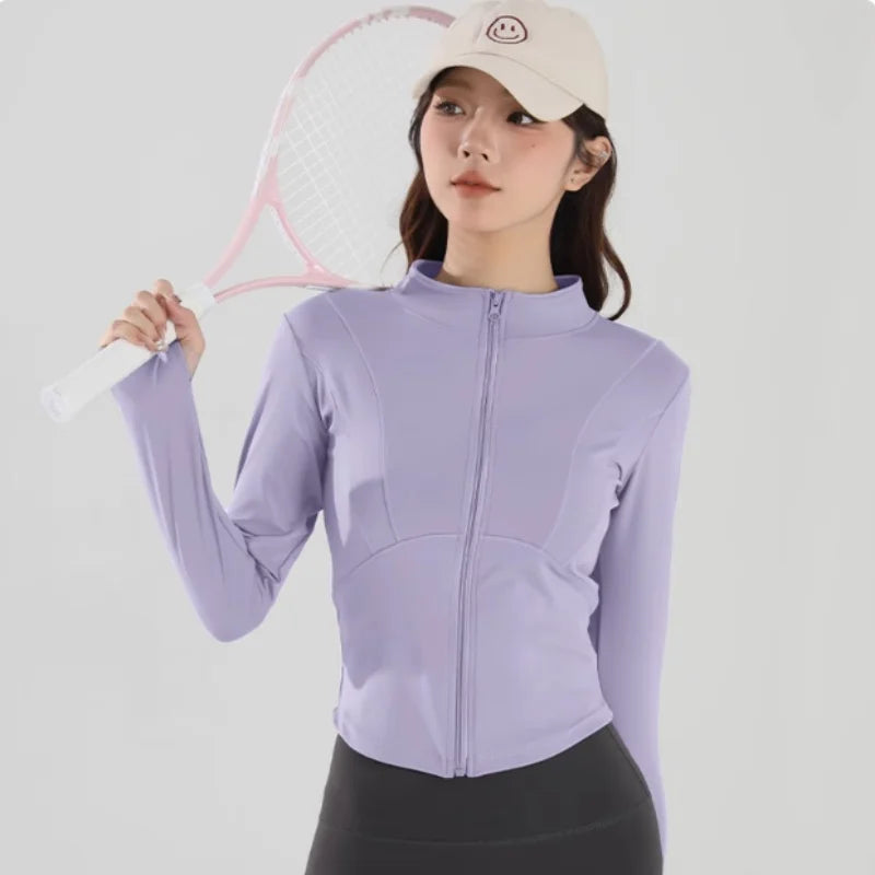 Women’s Seamless Long-Sleeve Yoga Jacket | Professional Training & Running Top