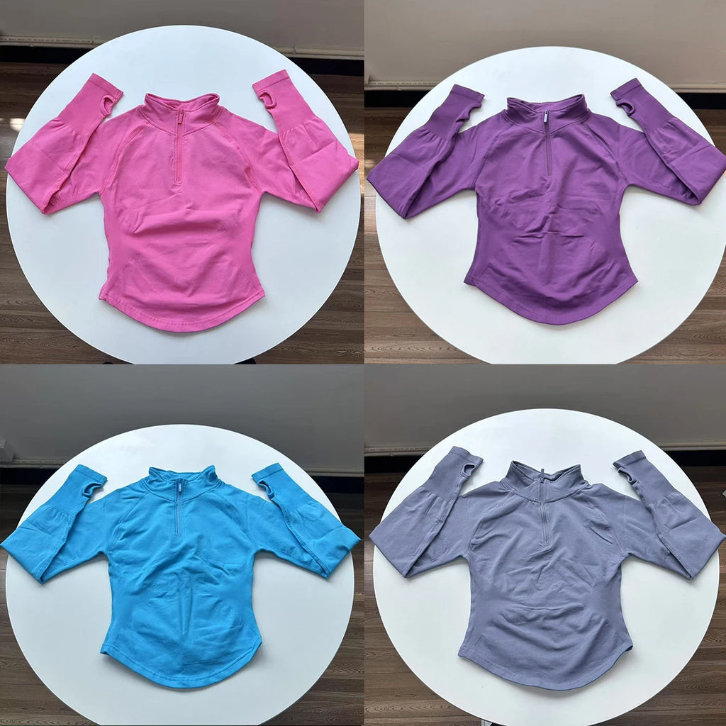 SoftSculpt Half-Zip Training Jacket | Long Sleeve Stretch Fit