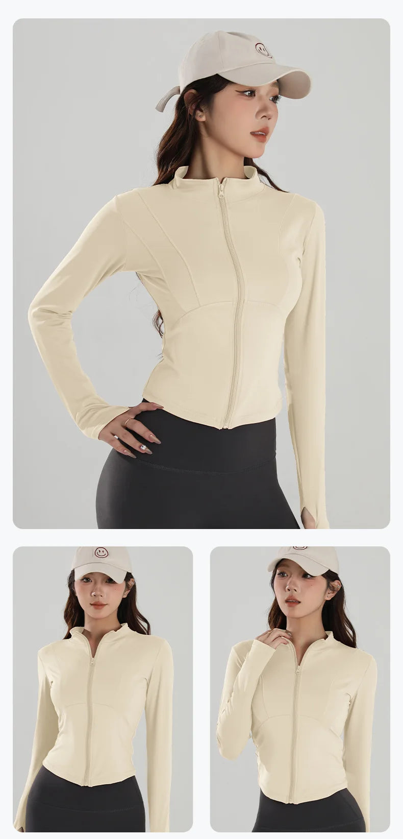 Women’s Seamless Long-Sleeve Yoga Jacket | Professional Training & Running Top