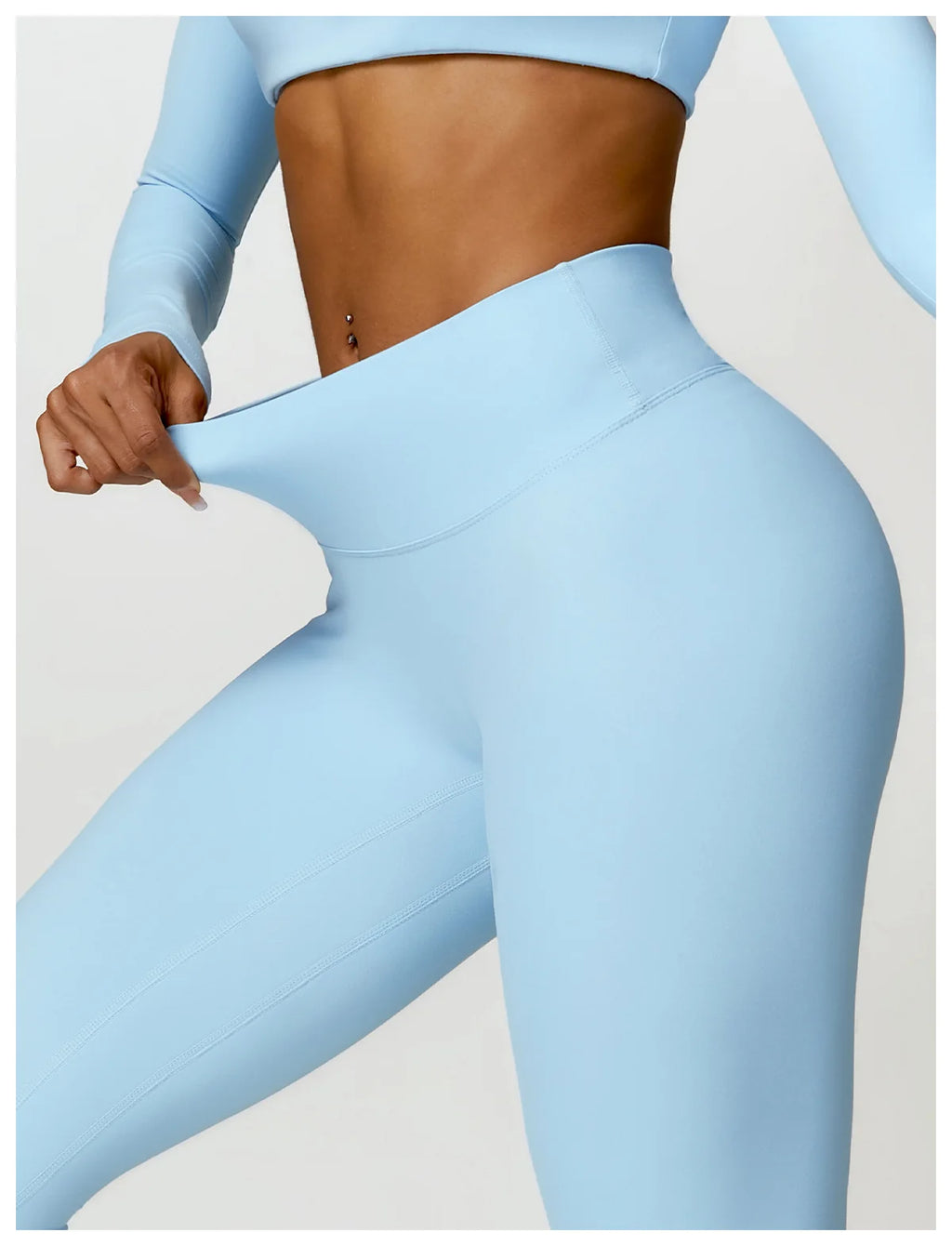Piece Seamless Yoga Set | Long Sleeve Top + Leggings | Quick-Dry Workout Outfit