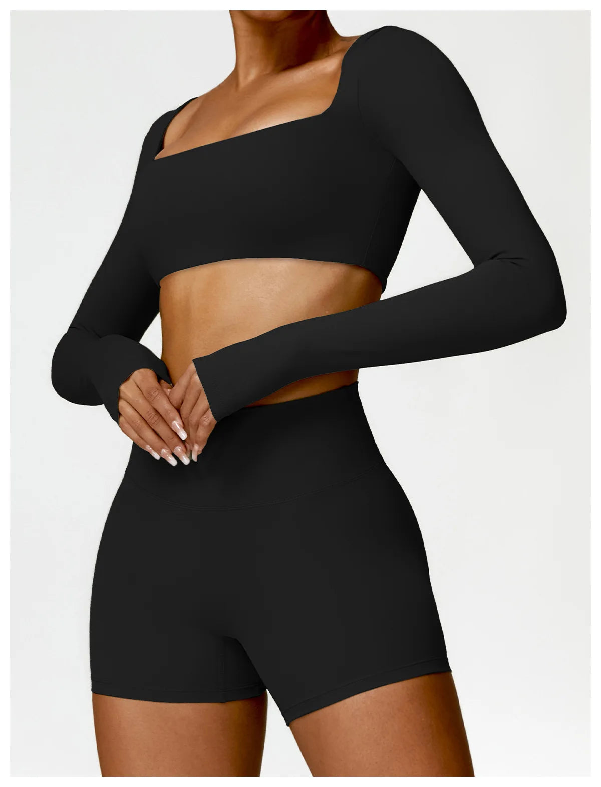 Piece Seamless Yoga Set | Long Sleeve Top + Leggings | Quick-Dry Workout Outfit