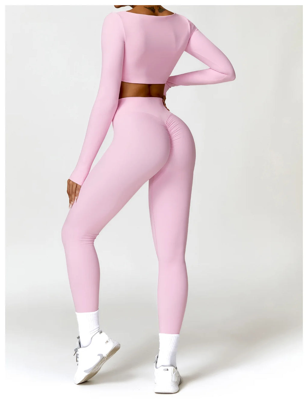 Piece Seamless Yoga Set | Long Sleeve Top + Leggings | Quick-Dry Workout Outfit