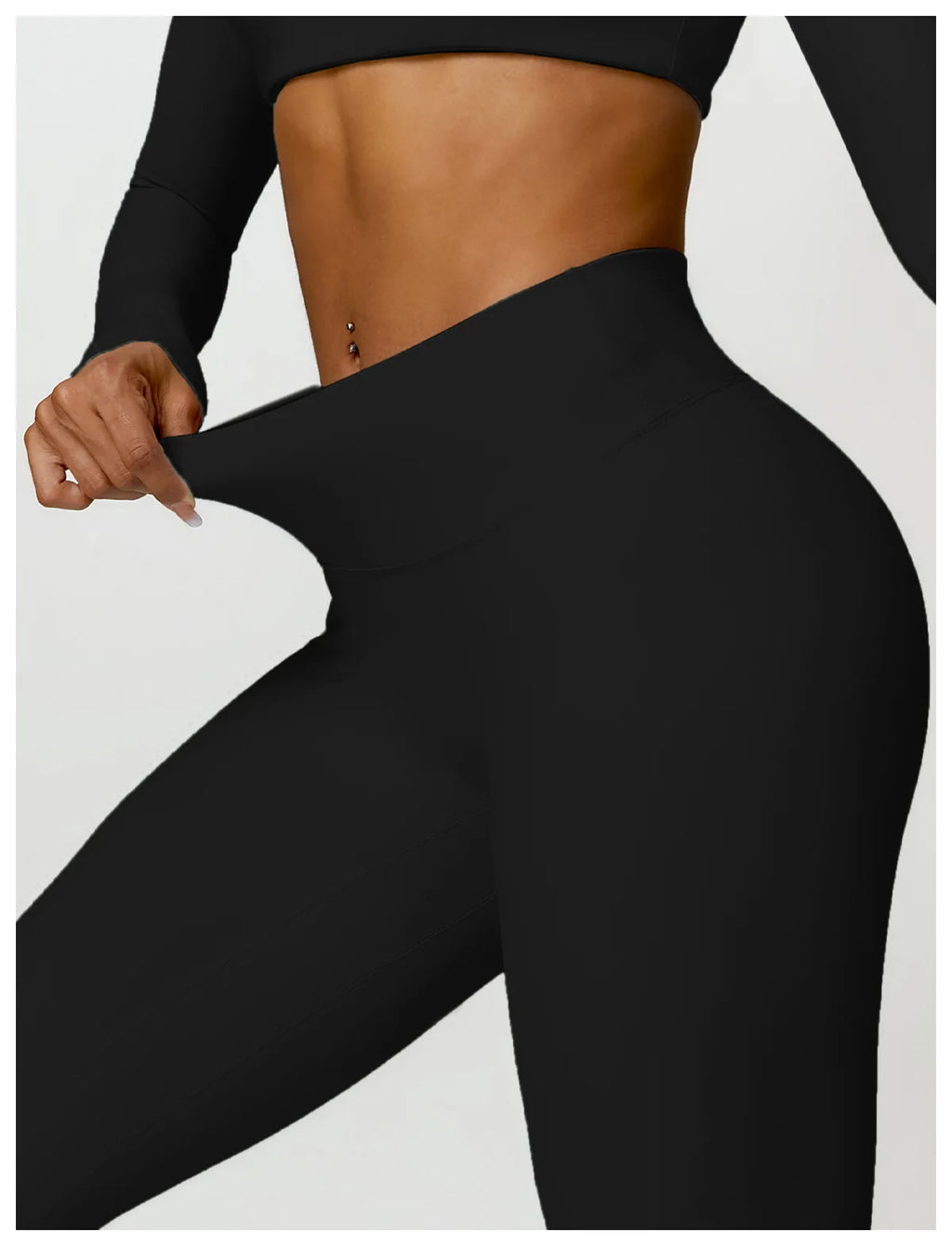 Piece Seamless Yoga Set | Long Sleeve Top + Leggings | Quick-Dry Workout Outfit