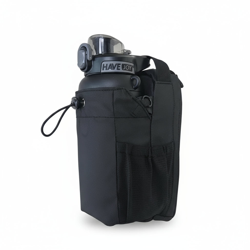 Black tactical pouch with 'Have You' branding against a blurred background with text about magnetic backing.