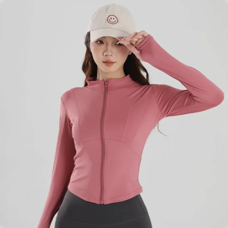 Women’s Seamless Long-Sleeve Yoga Jacket | Professional Training & Running Top